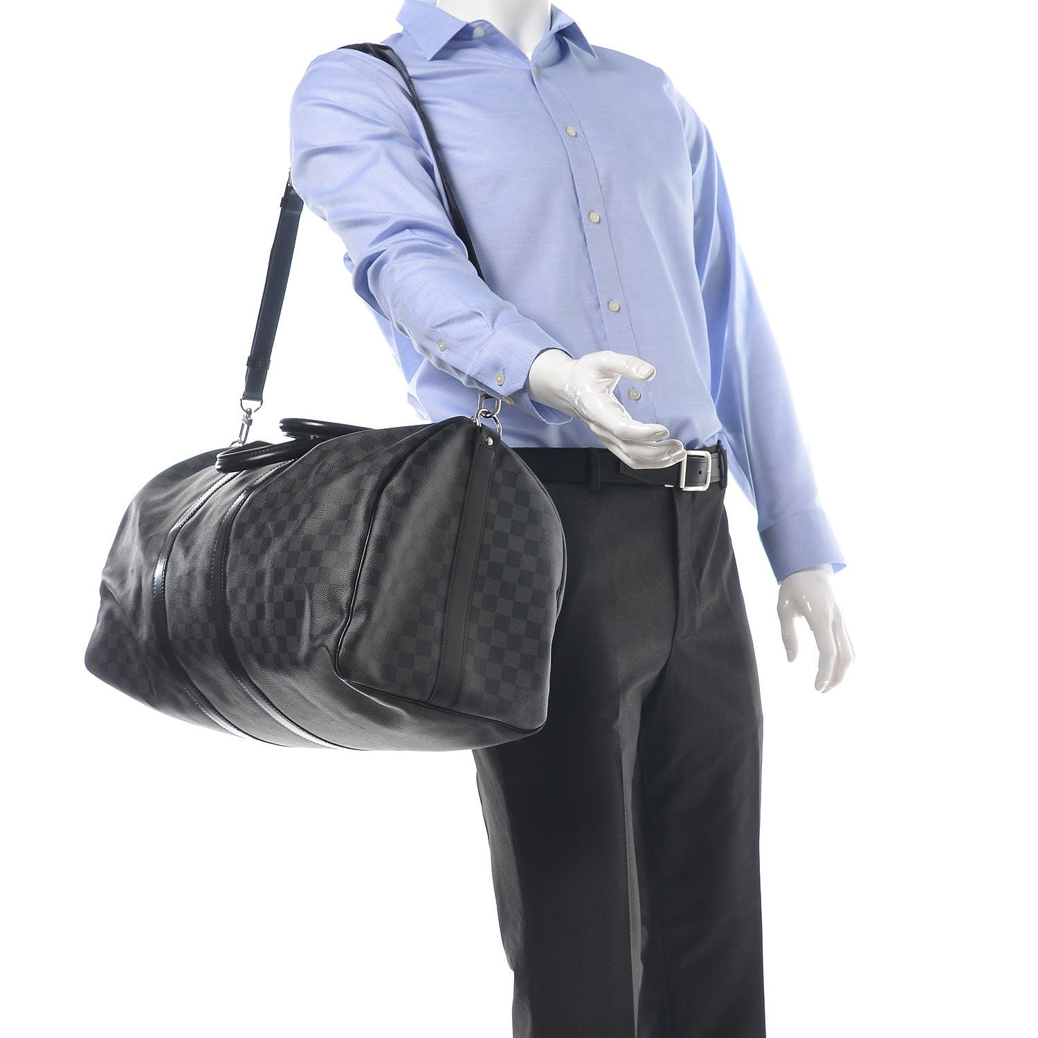 Louis Vuitton Damier Graphite Keepall Bandouliere 55 2 of 13