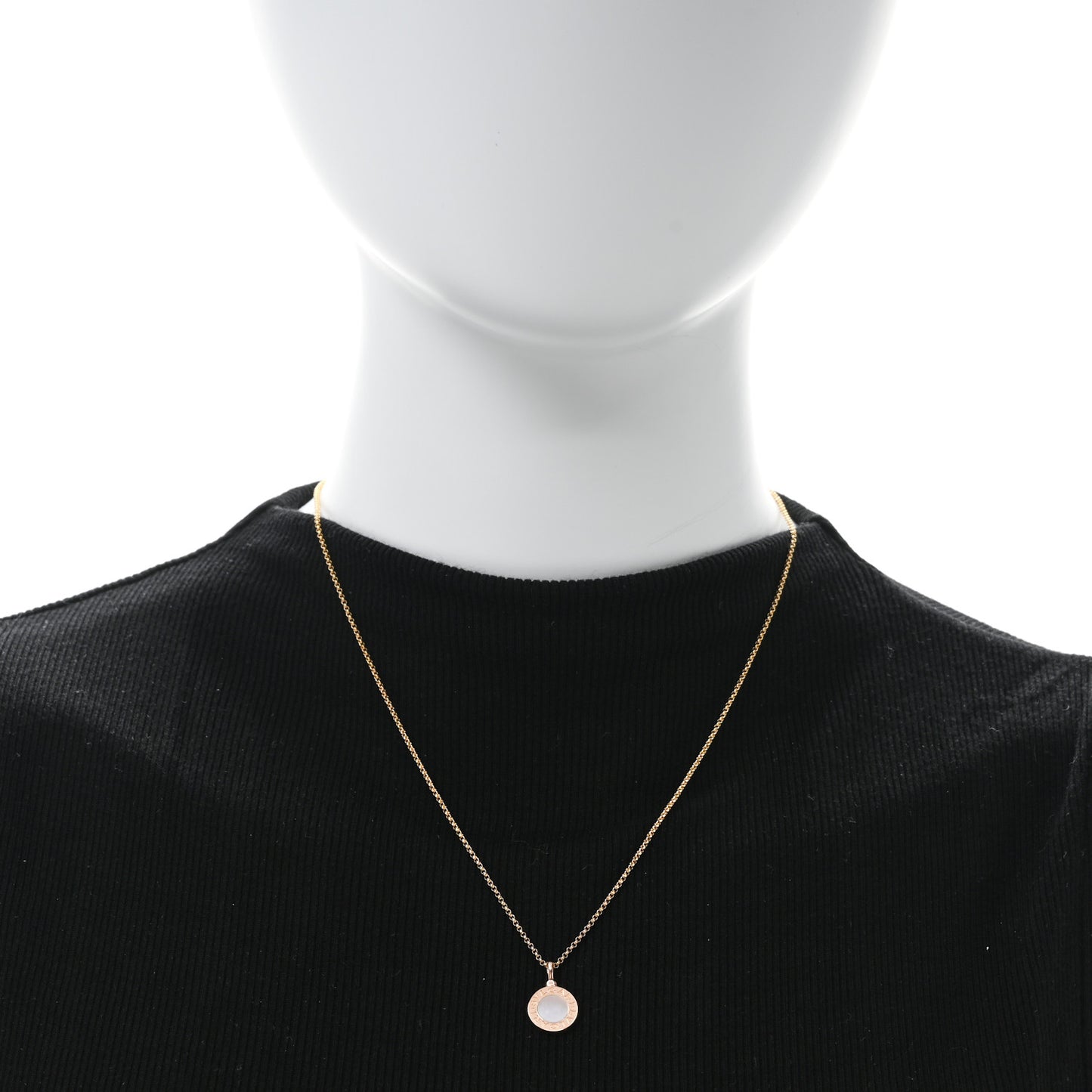 18K Rose Gold Mother of Pearl BVLGARI BVLGARI Pendant Necklace