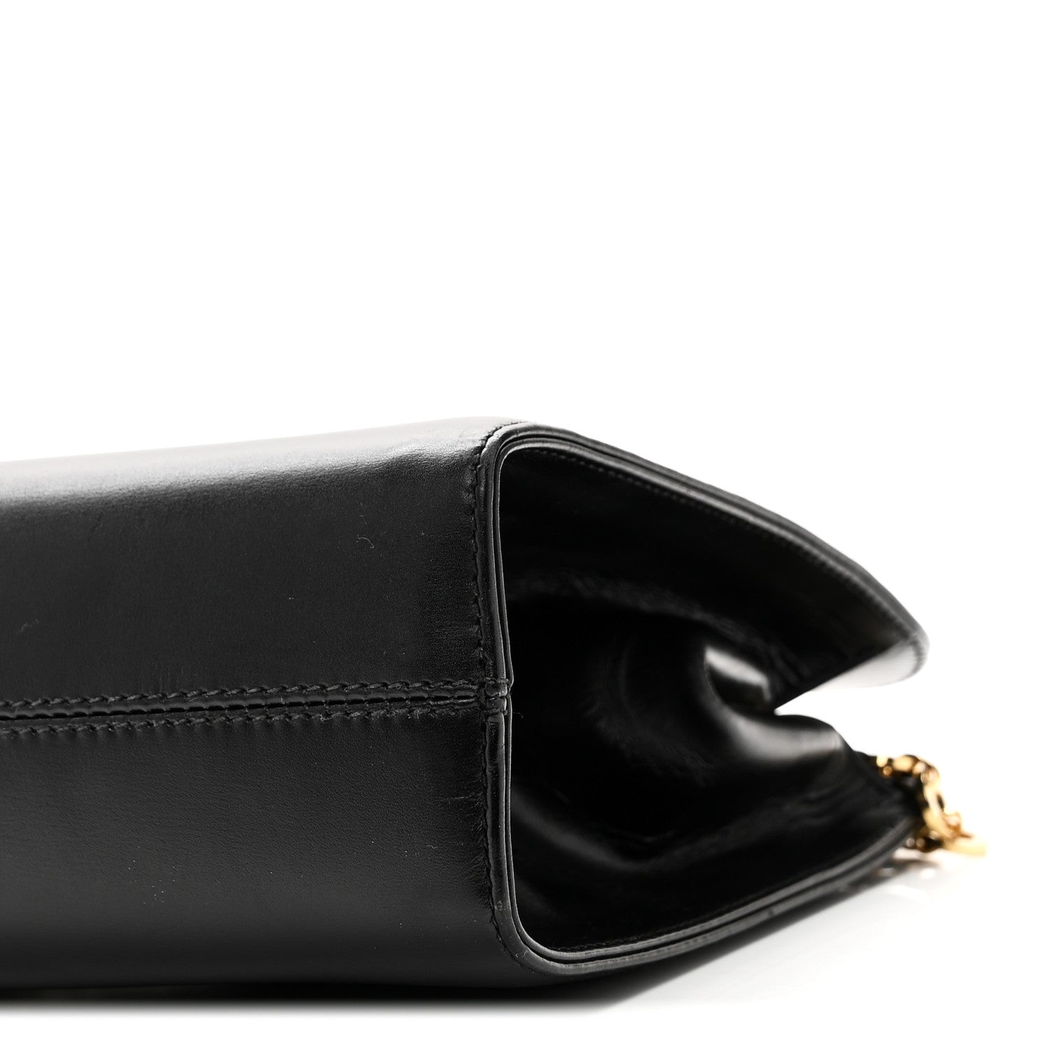 Salvatore Ferragamo Calfskin Diana Chain Shoulder Bag Black 10 of 10