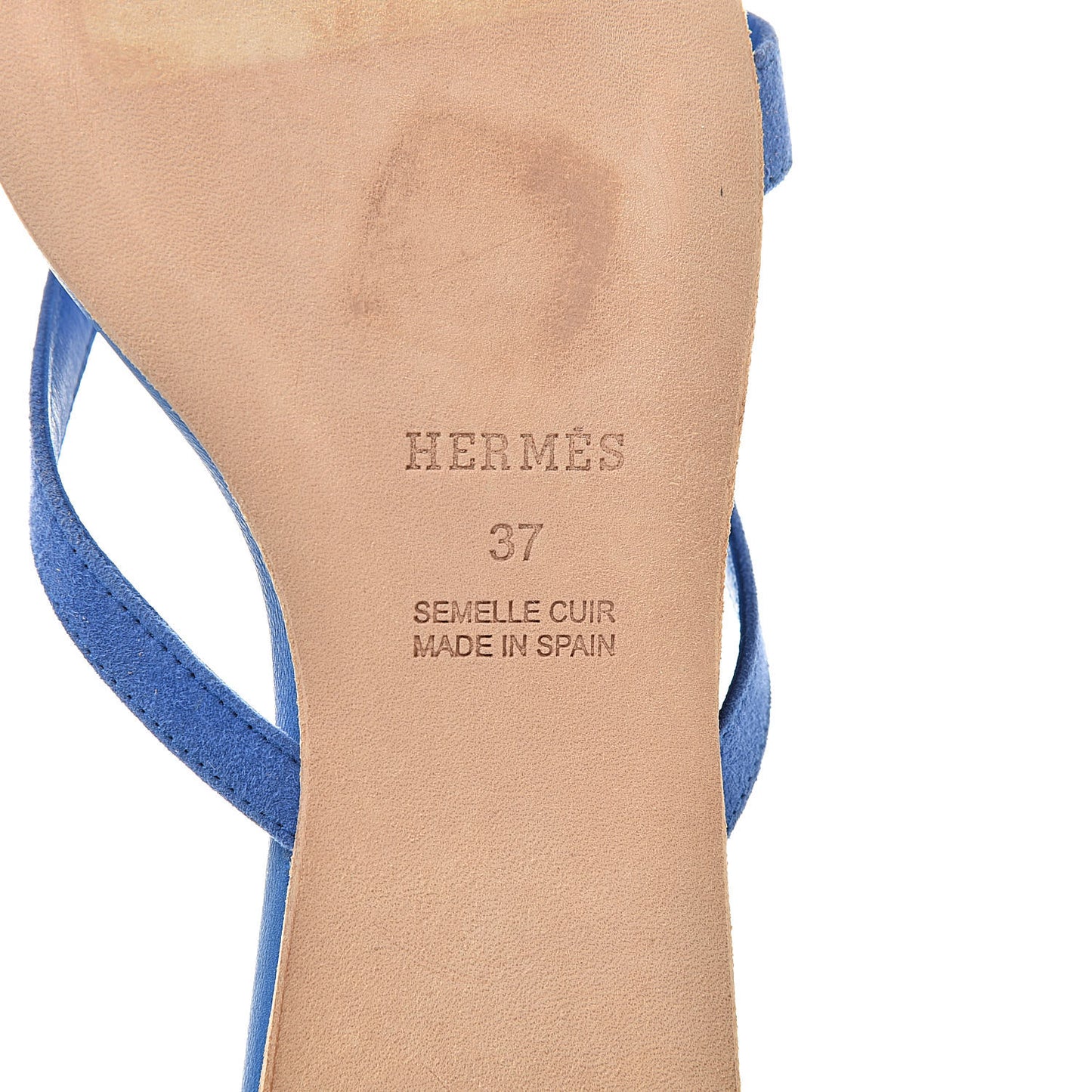 Suede Nappa Corfou Sandals 37 Bleu