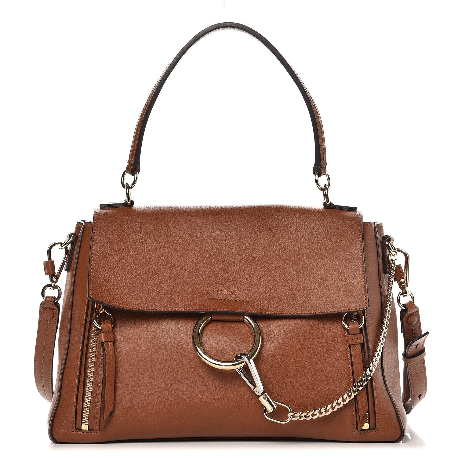 Chloe Calfskin Medium Faye Day Shoulder Bag Caramel 1 of 9