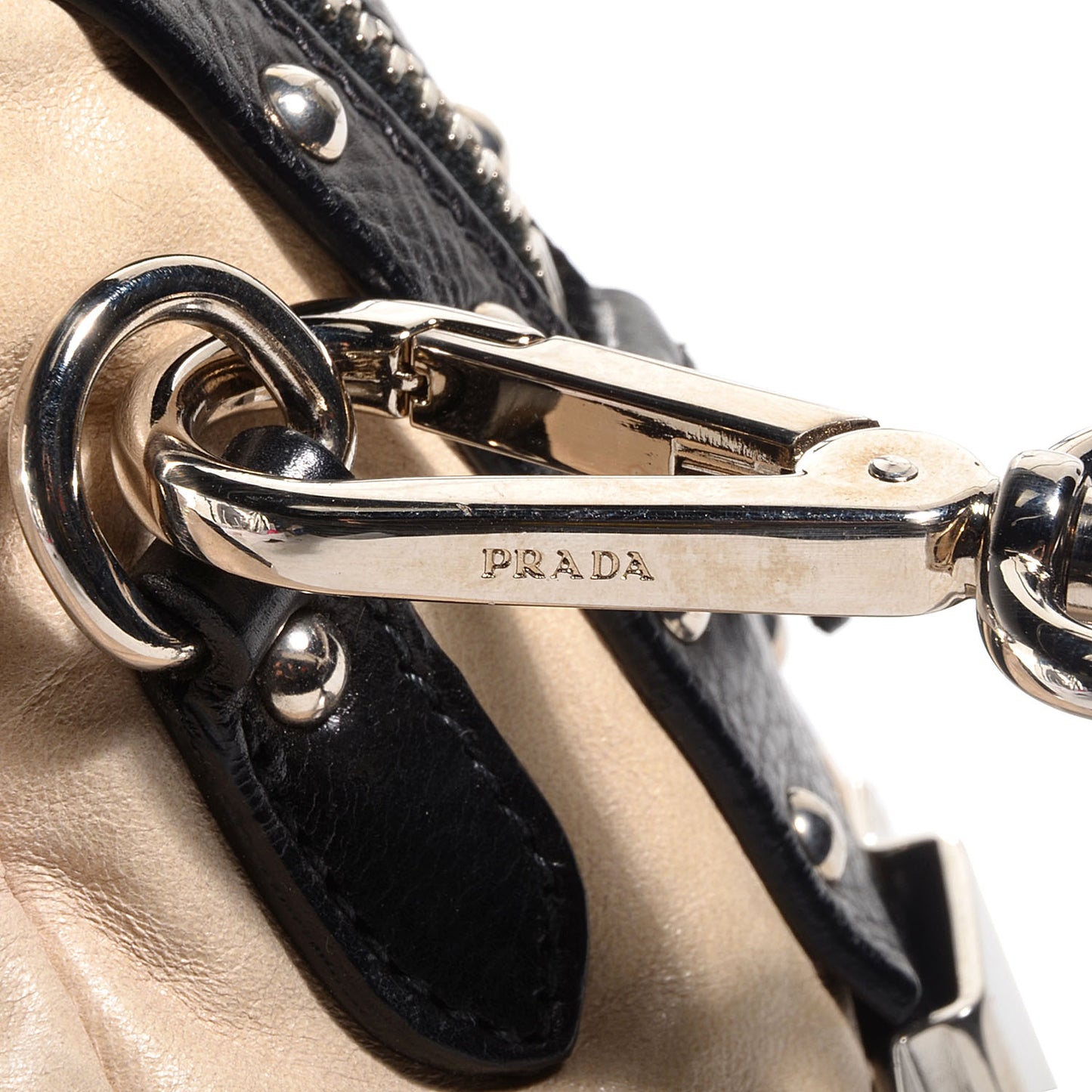 Nappa Small Studded Trunk Bag Talco Black