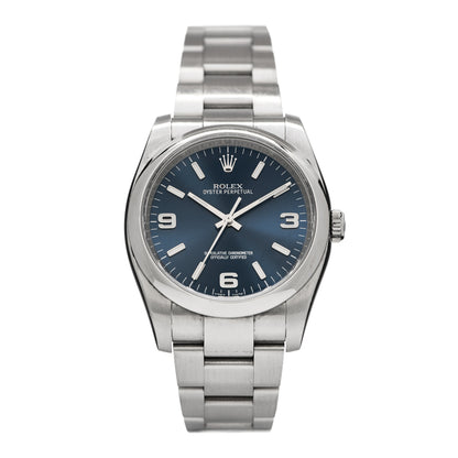 Rolex Stainless Steel 36mm Oyster Perpetual Watch Blue 116000 1 of 6