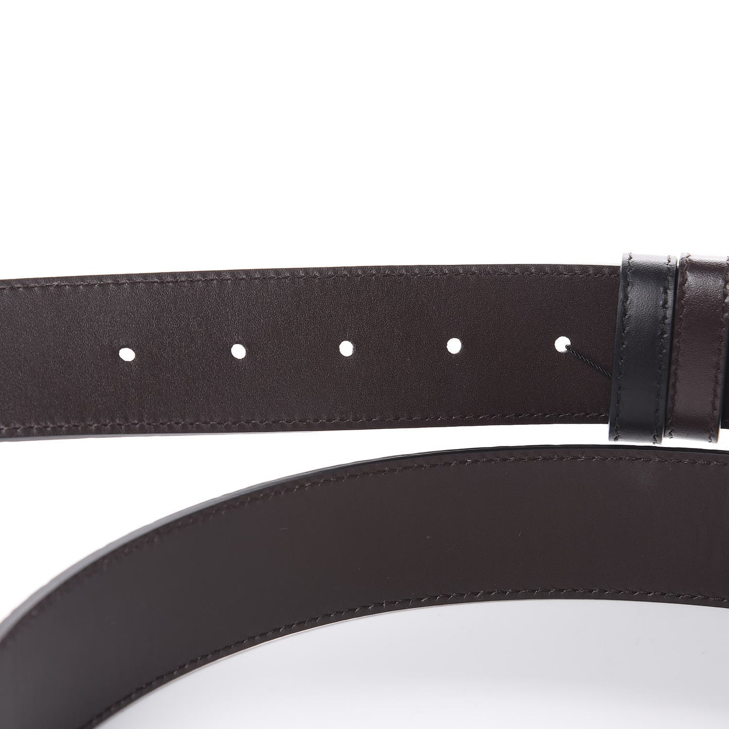Guccissima Signature Interlocking G Reversible 37mm Belt 105 42 Black Cocoa