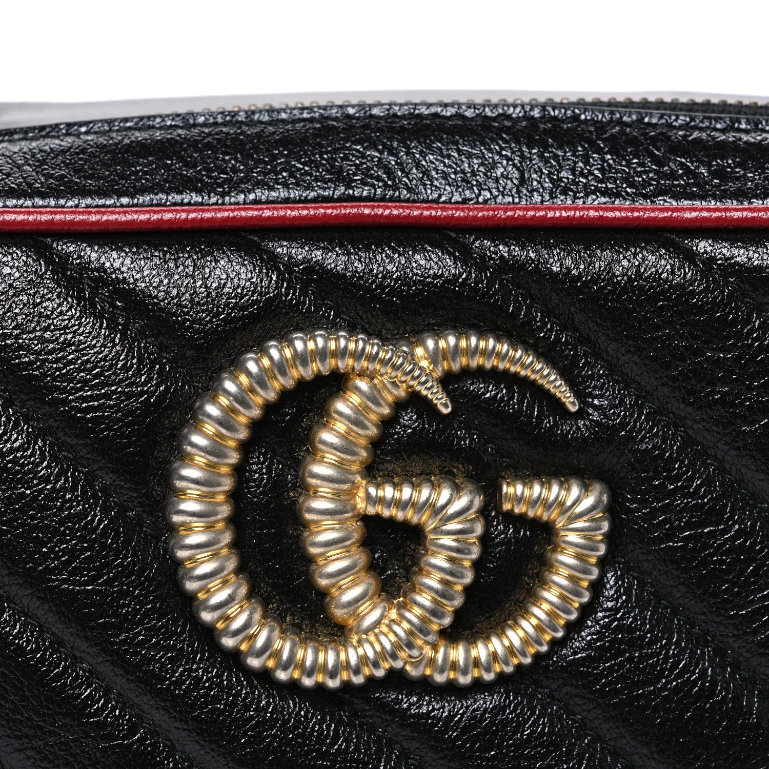 Gucci Vintage Effect Calfskin Matelasse Diagonal Small Torchon GG