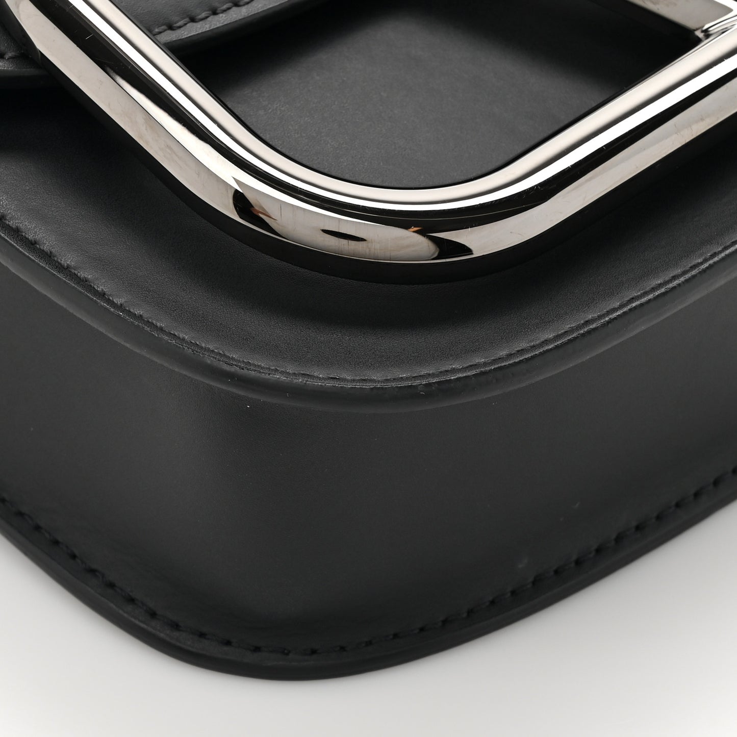 Smooth Calfskin Small Supervee Crossbody Bag Black