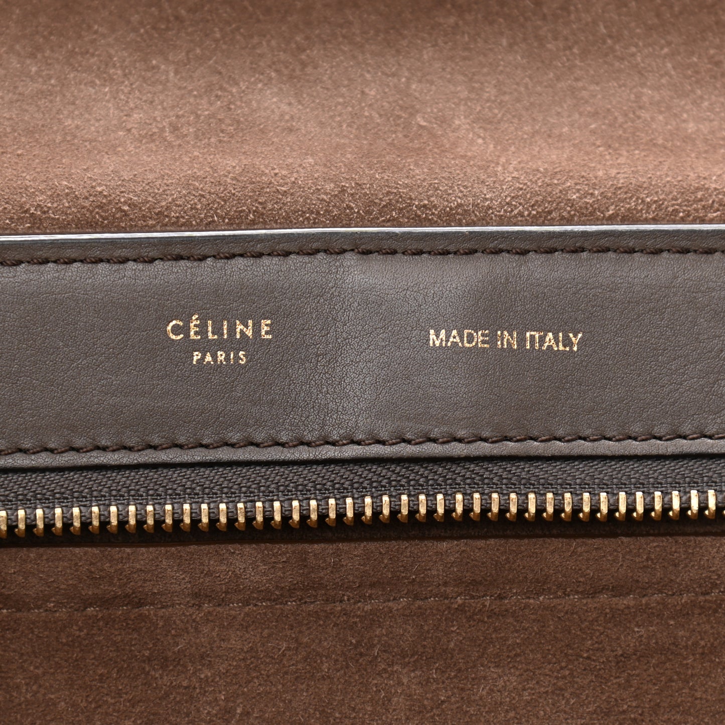 Smooth Calfskin Suede Large Tri-Color Trapeze Taupe
