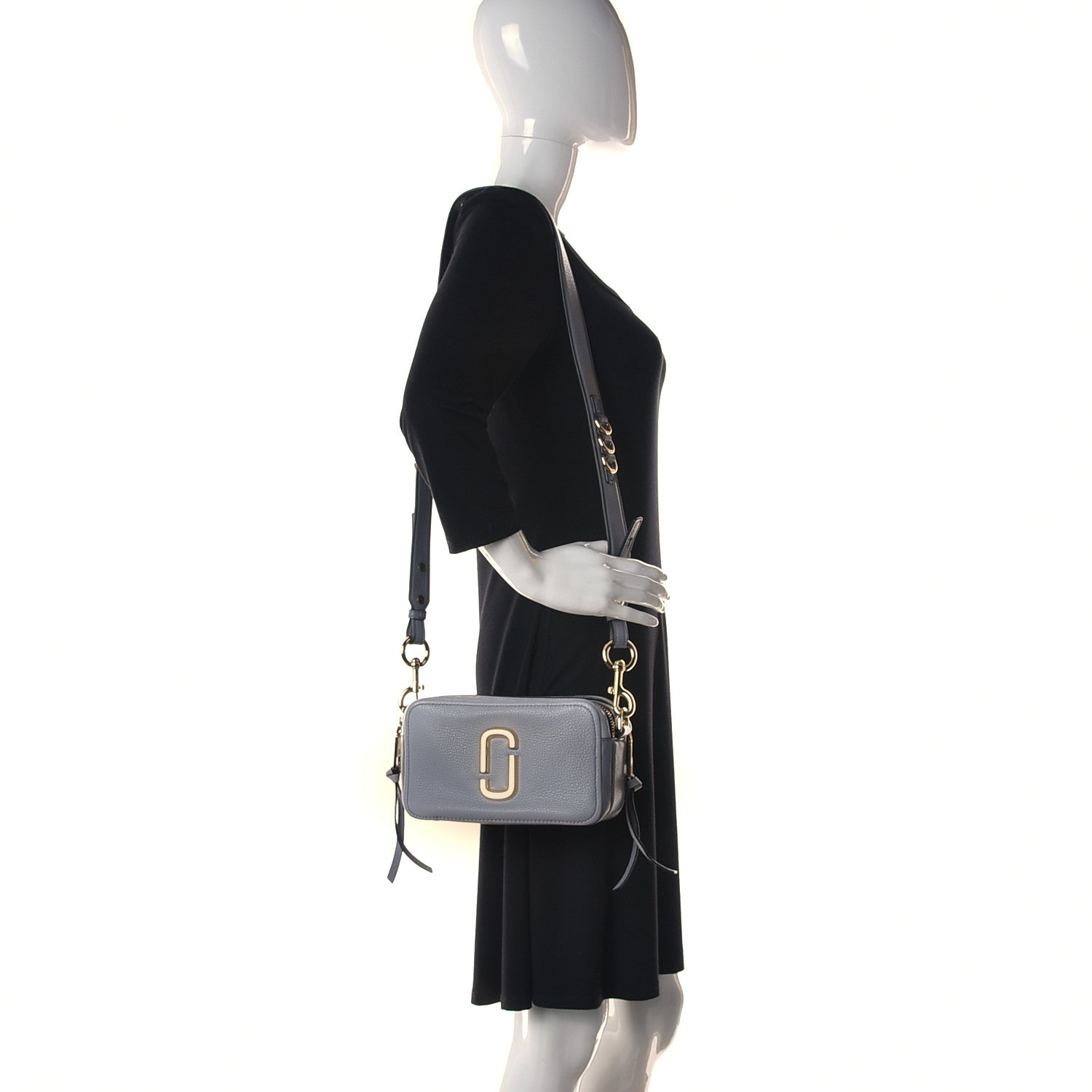Marc Jacobs Supple Natural Grain Calfskin The Softshot 21 Silver Lining Multi 2 of 9