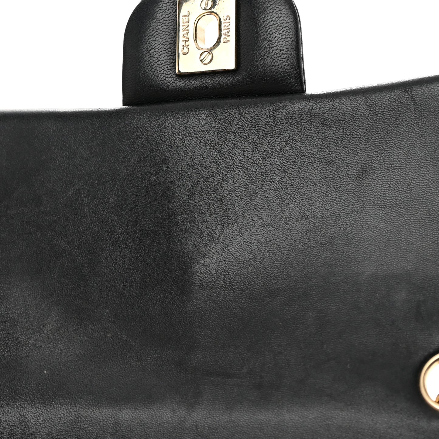 Lambskin Quilted Mini Rectangular Flap Black