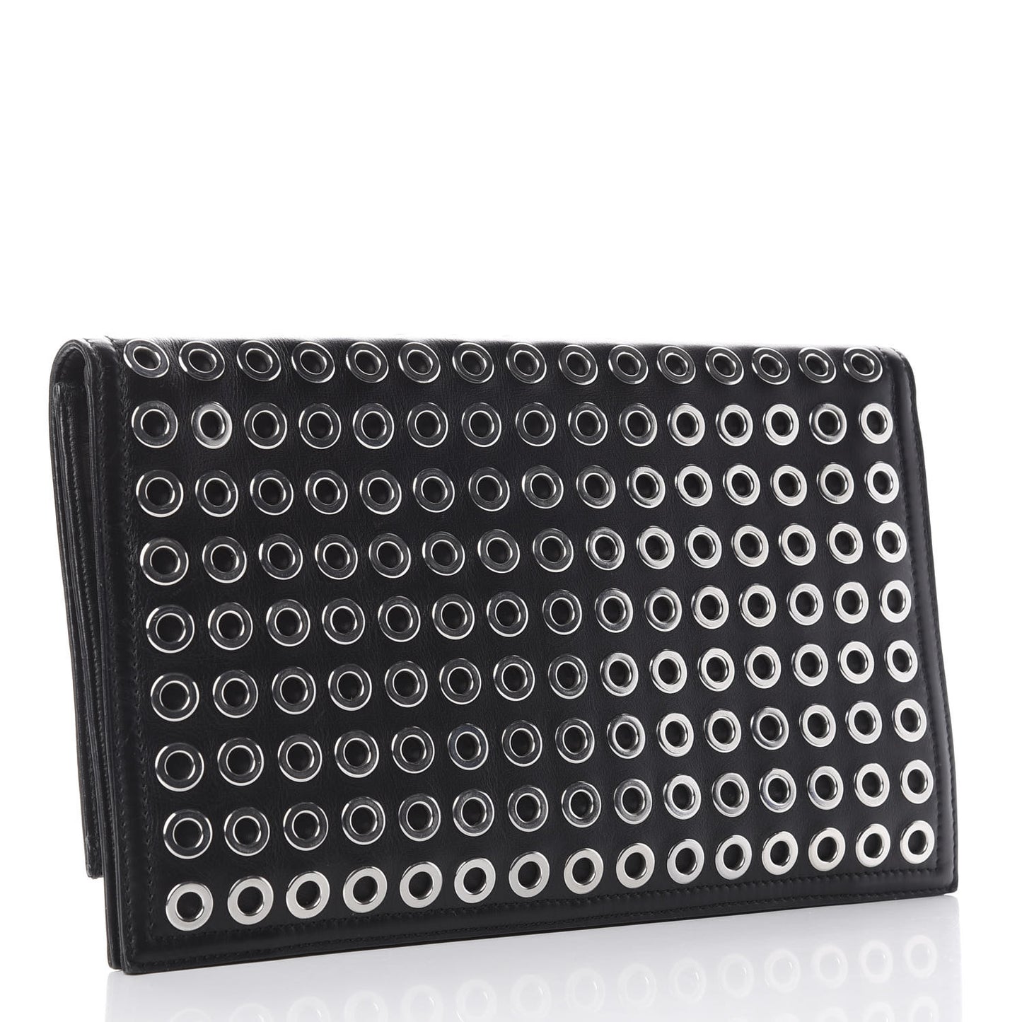 Prorsum Lambskin Grommet Clutch Black