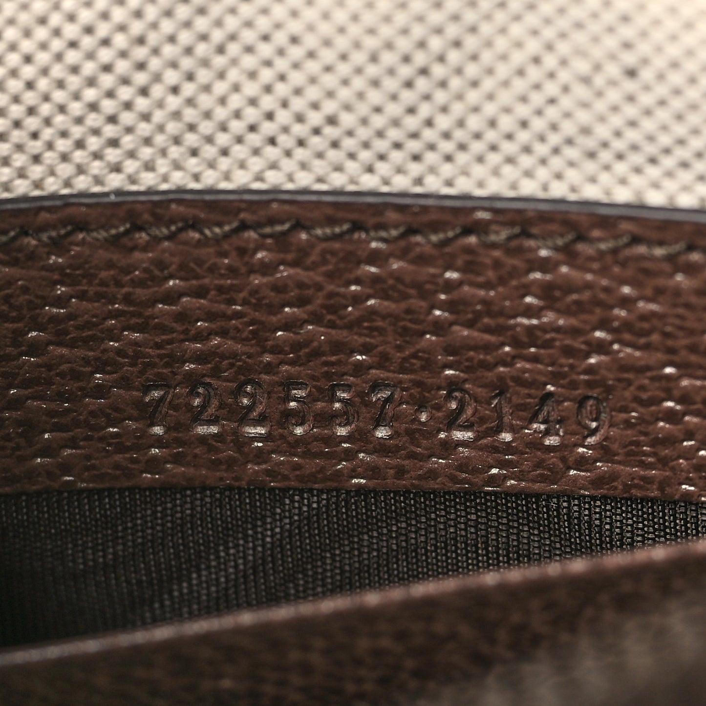 GG Supreme Monogram Textured Dollar Calfskin Web Mini Ophidia Convertible Shoulder Bag Beige Ebony New Acero