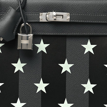 Hermes Epsom Tadelakt Chevre Mysore Casaque Etoilee Kelly Sellier 25 Ardoise Black Vert Peppermint 8 of 11