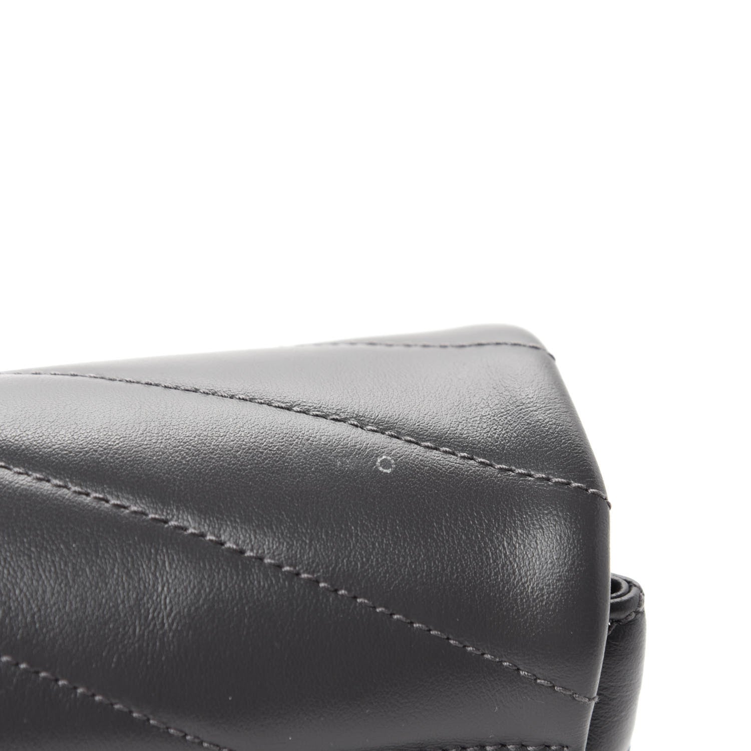 Saint Laurent Calfskin Y Quilted Monogram Toy Loulou Crossbody Bag Storm 8 of 14