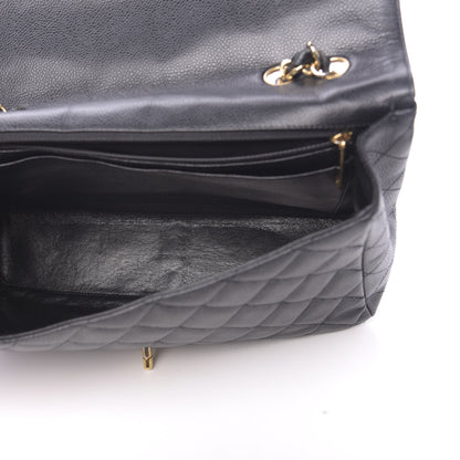 Chanel Caviar Quilted Jumbo Single Flap Black 5 of 12
