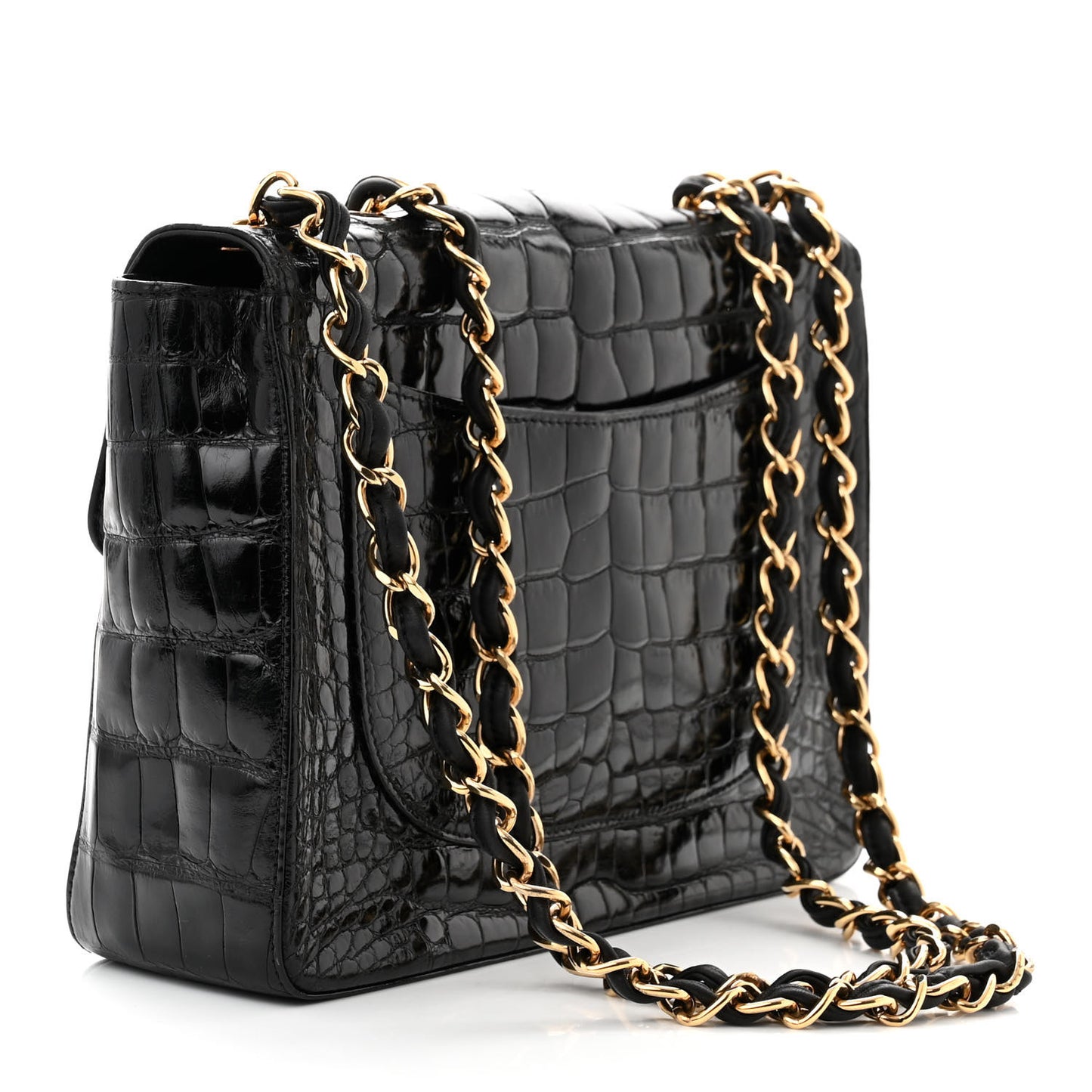 Alligator Jumbo Single Flap Black