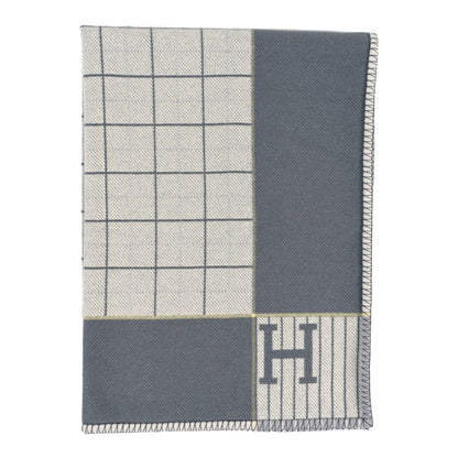 Hermes Wool Cashmere Avalon Cabriole Blanket Gris Perle 1 of 3