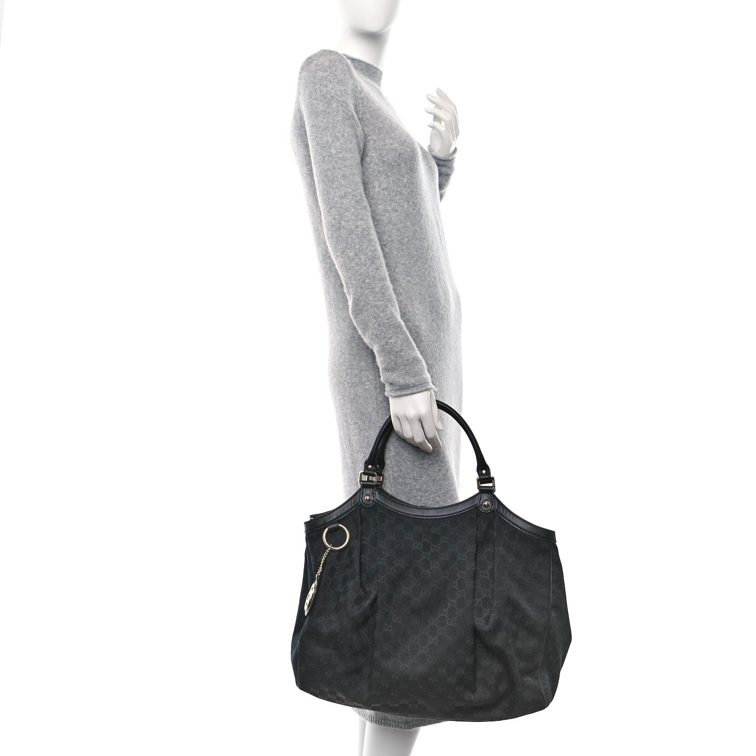 Gucci Monogram Large Sukey Tote Black 2 of 10