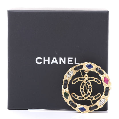 Chanel Glass Lambskin Cote D'Azur CC Brooch Gold Multicolor 5 of 5