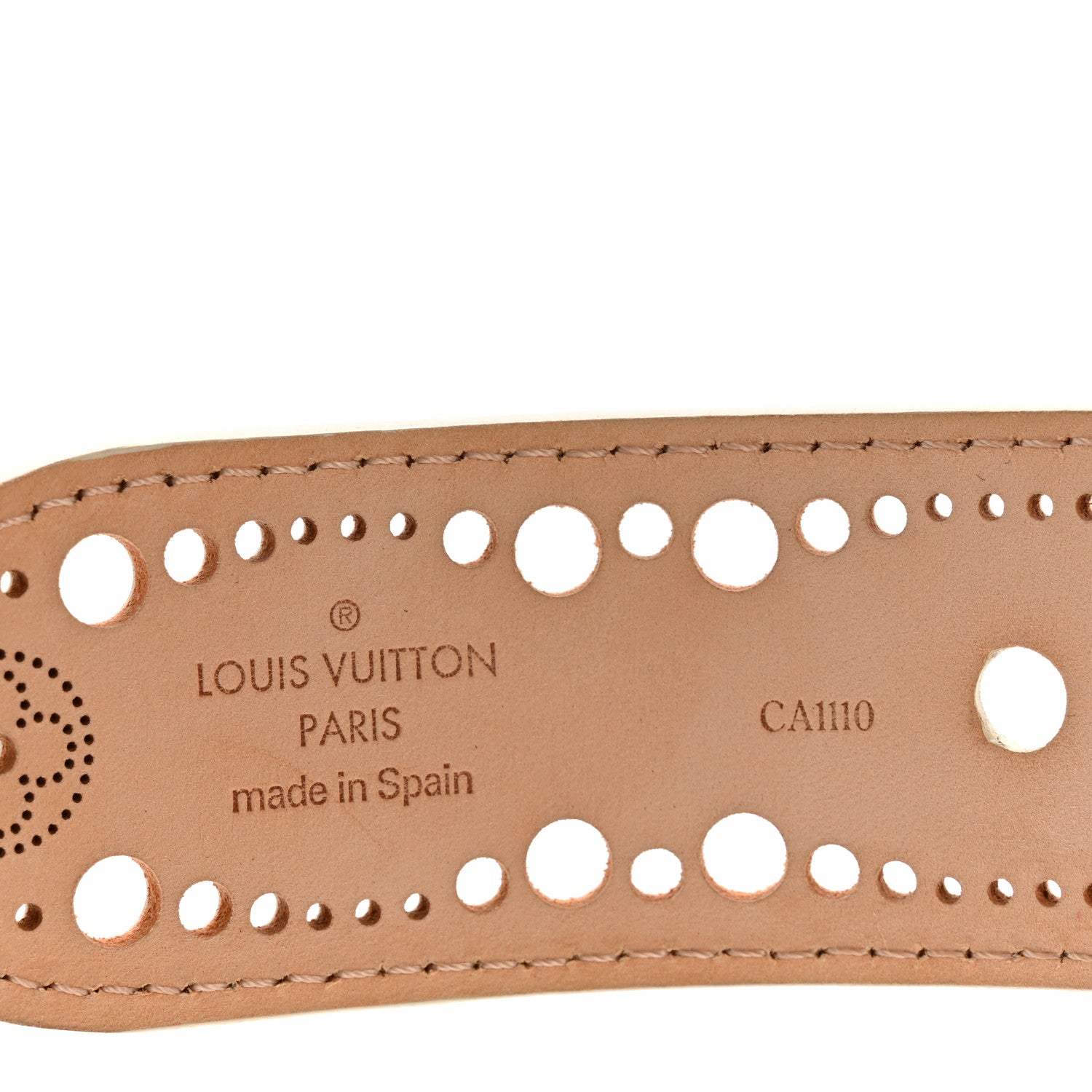 Louis Vuitton Nomade Perforation Belt 90 36 White 5 of 6