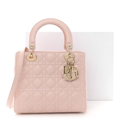 Christian Dior Lambskin Cannage Medium Lady Dior Light Pink 11 of 11