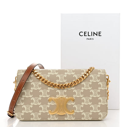 Celine Canvas Calfskin Triomphe Multipochette Grege 11 of 11