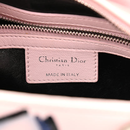 Christian Dior Deerskin Sequin Floral Printed Medium Lady Dior Pink 6 of 17