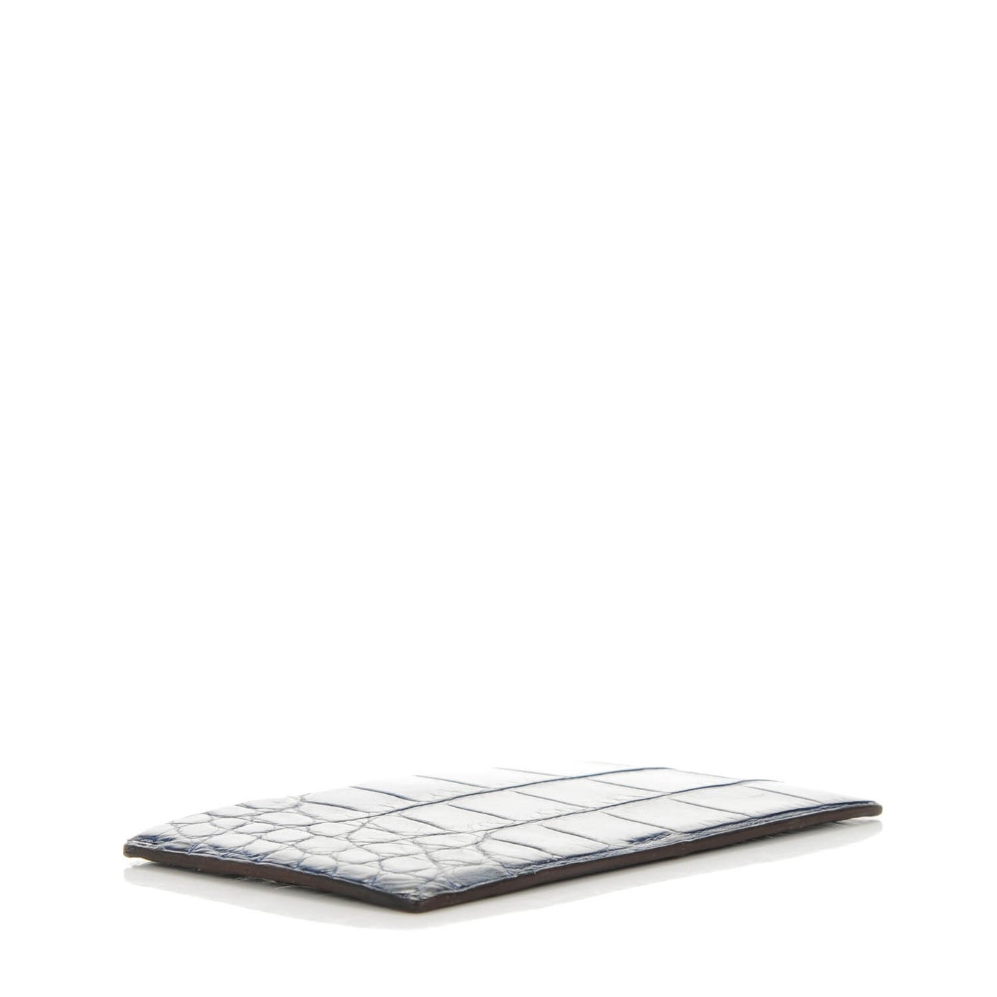 Matte Alligator Matte Petit H Card Case Bleu De Malte