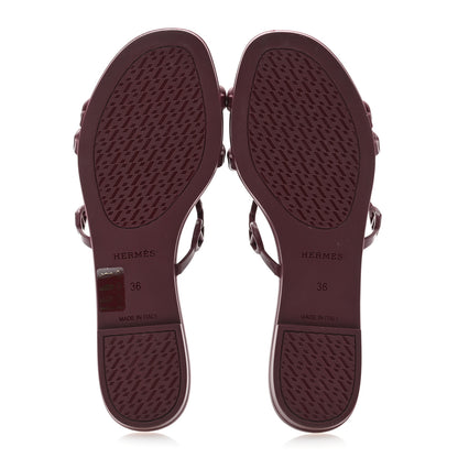 Hermes TPU Rivage Sandals 36 Bordeaux 5 of 9