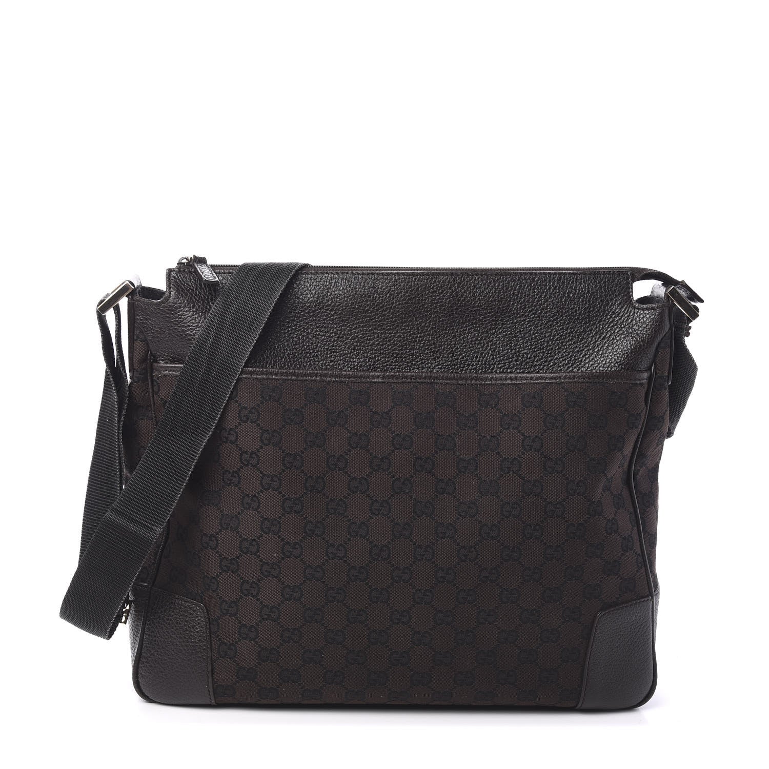 Gucci Monogram Large Messenger Bag Brown 1 of 9