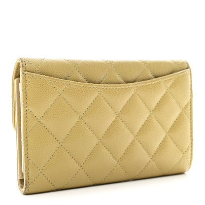 Chanel Caviar Quilted Medium Flap Wallet Beige 3 of 9