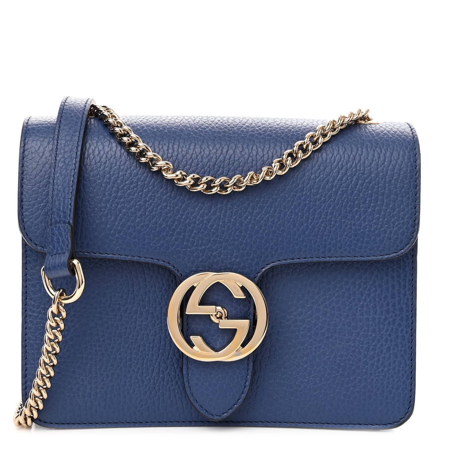 Gucci Dollar Calfskin Small Interlocking G Shoulder Bag Caspian 1 of 10