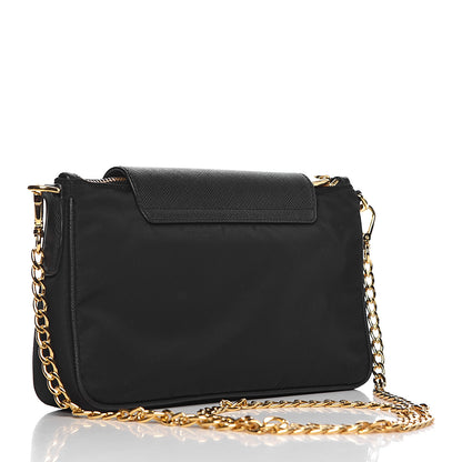 Prada Tessuto Nylon Saffiano Crossbody Bag Black 3 of 10