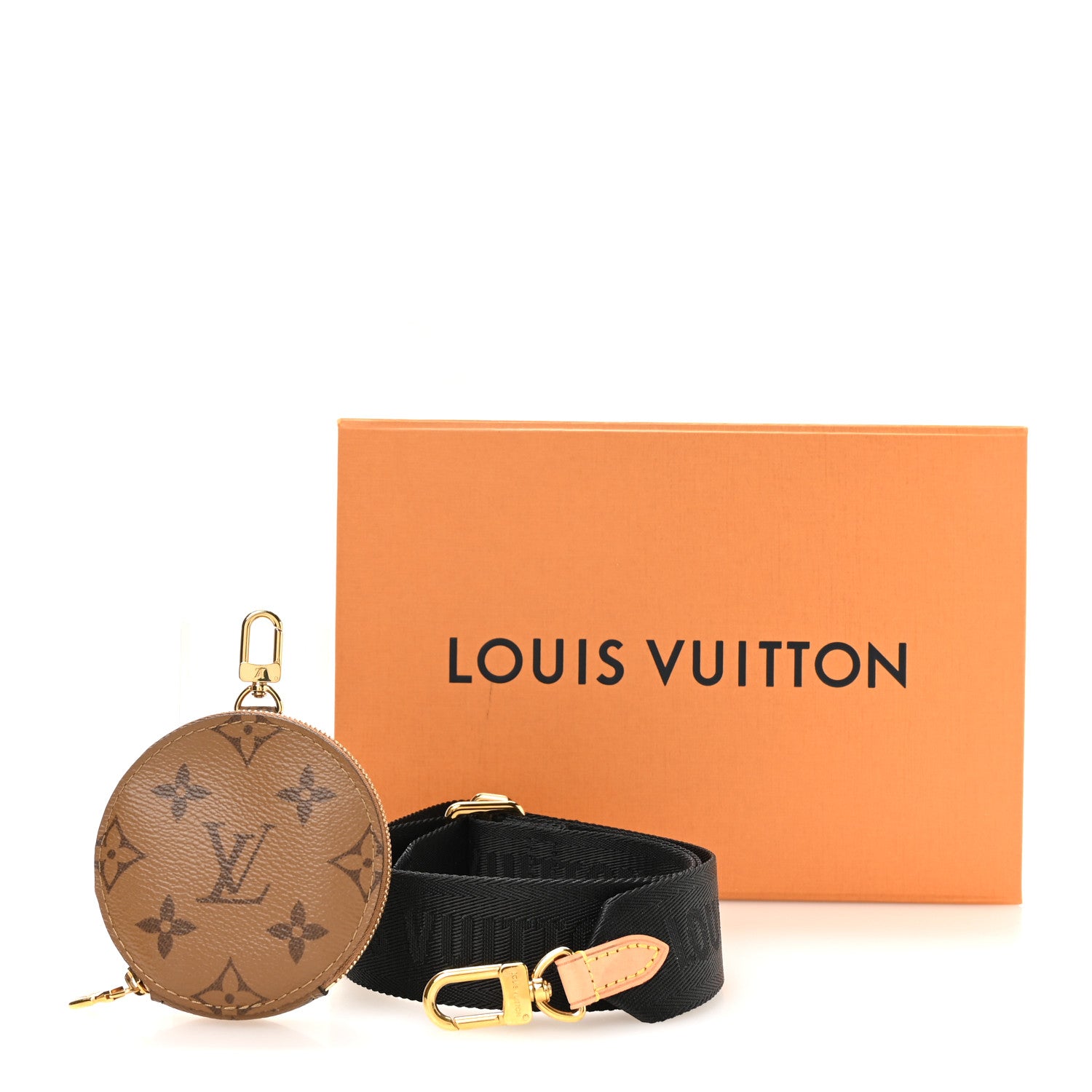 Louis Vuitton Reverse Monogram Multi Pochette Accessories Bandouliere Shoulder Strap Black 8 of 8