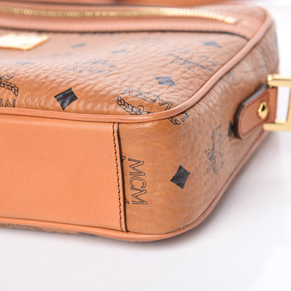 MCM Visetos Medium Heritage Line Camera Crossbody Bag Cognac 10 of 10