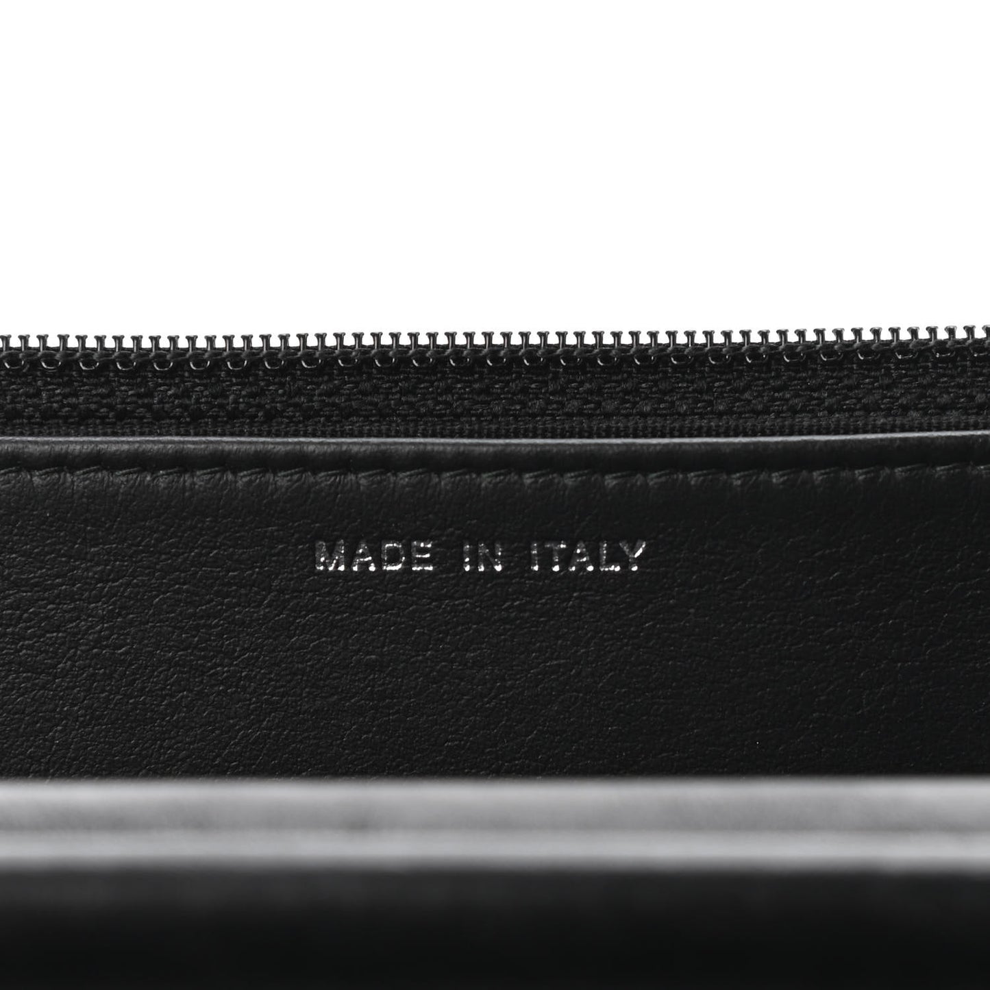 Crumpled Calfskin Quilted Wallet On Chain WOC So Black