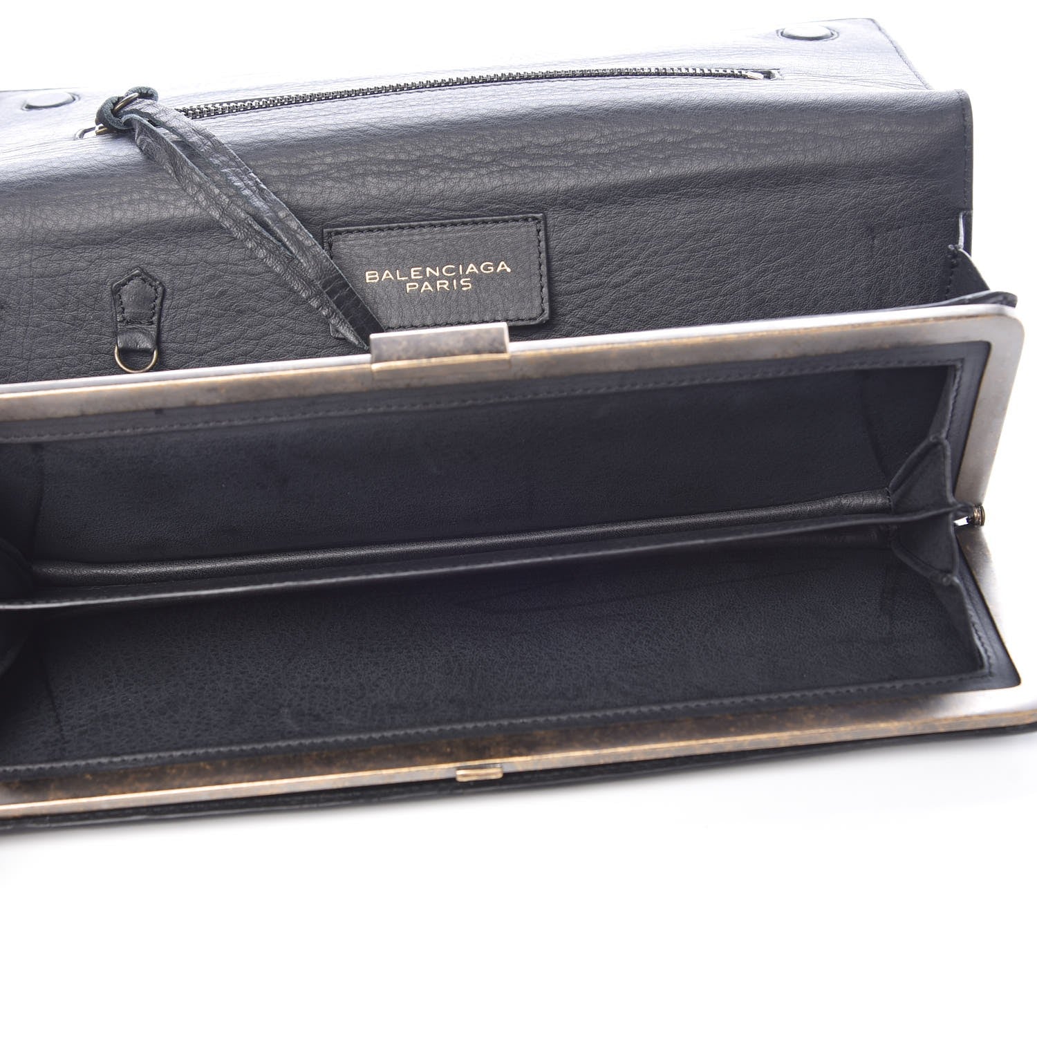 Balenciaga Calfskin Classic Hardware City Long Clutch Black 6 of 9