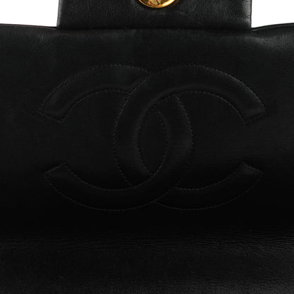 Chanel Lambskin Quilted XL Jumbo Single Flap Black 7 of 10