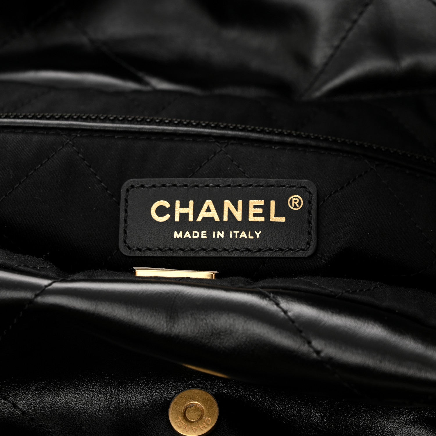 Chanel Shiny Calfskin Quilted Small Chanel 22 Black 7 of 12