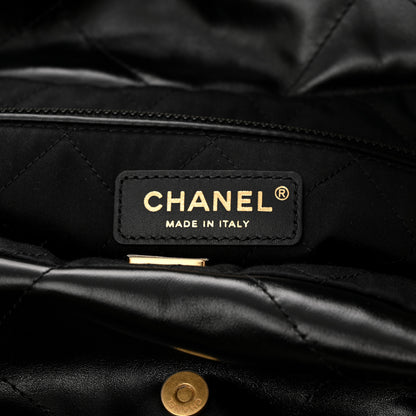 Chanel Shiny Calfskin Quilted Small Chanel 22 Black 7 of 12