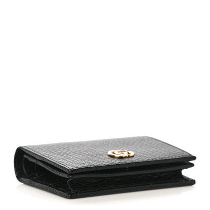Gucci Pebbled Calfskin GG Marmont Card Case Black 4 of 10