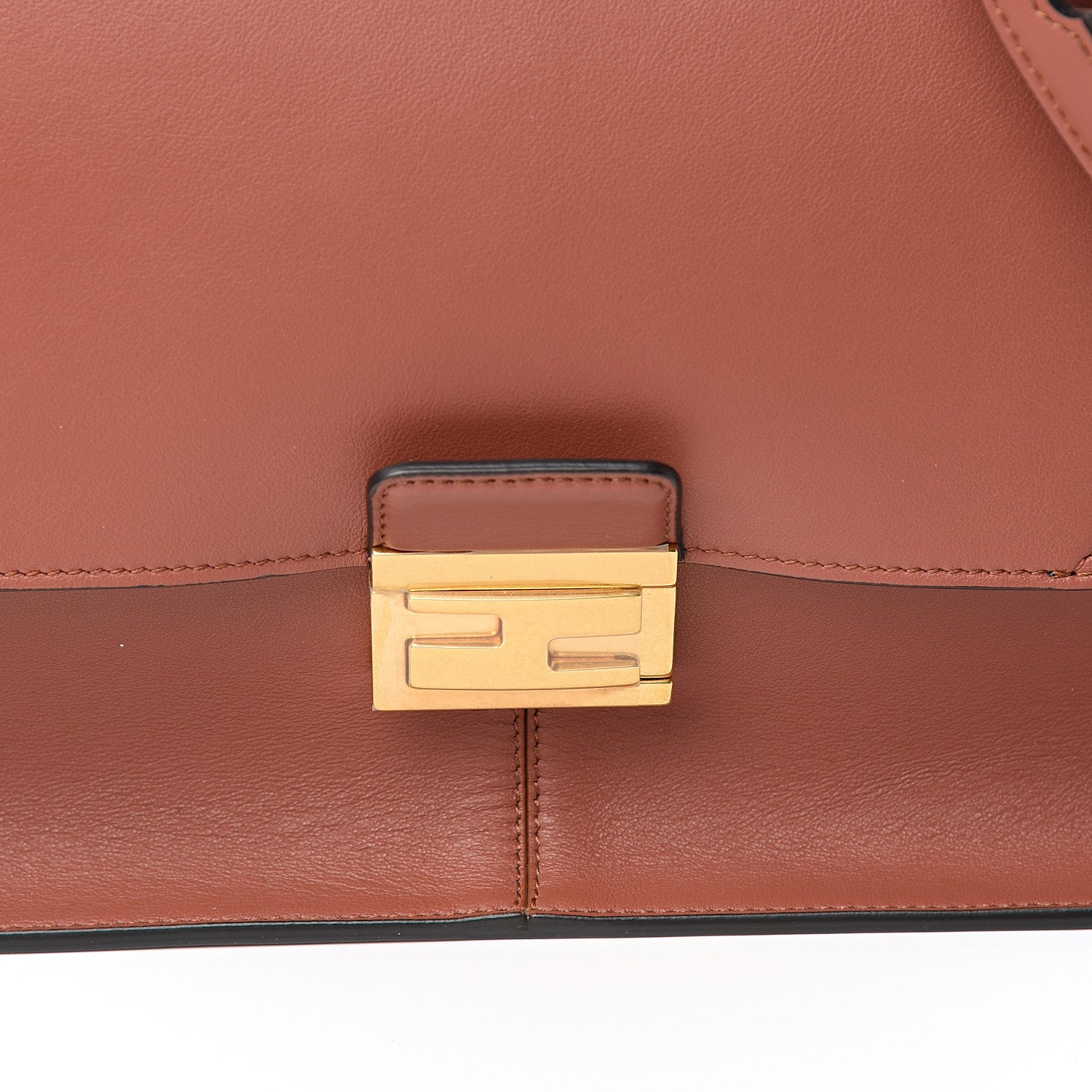 Fendi Vitello Grace Matte Large Kan U Shoulder Bag Rust 8 of 8