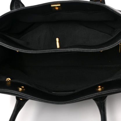 Chanel Calfskin Cerf Executive Shopper Tote Black 5 of 9