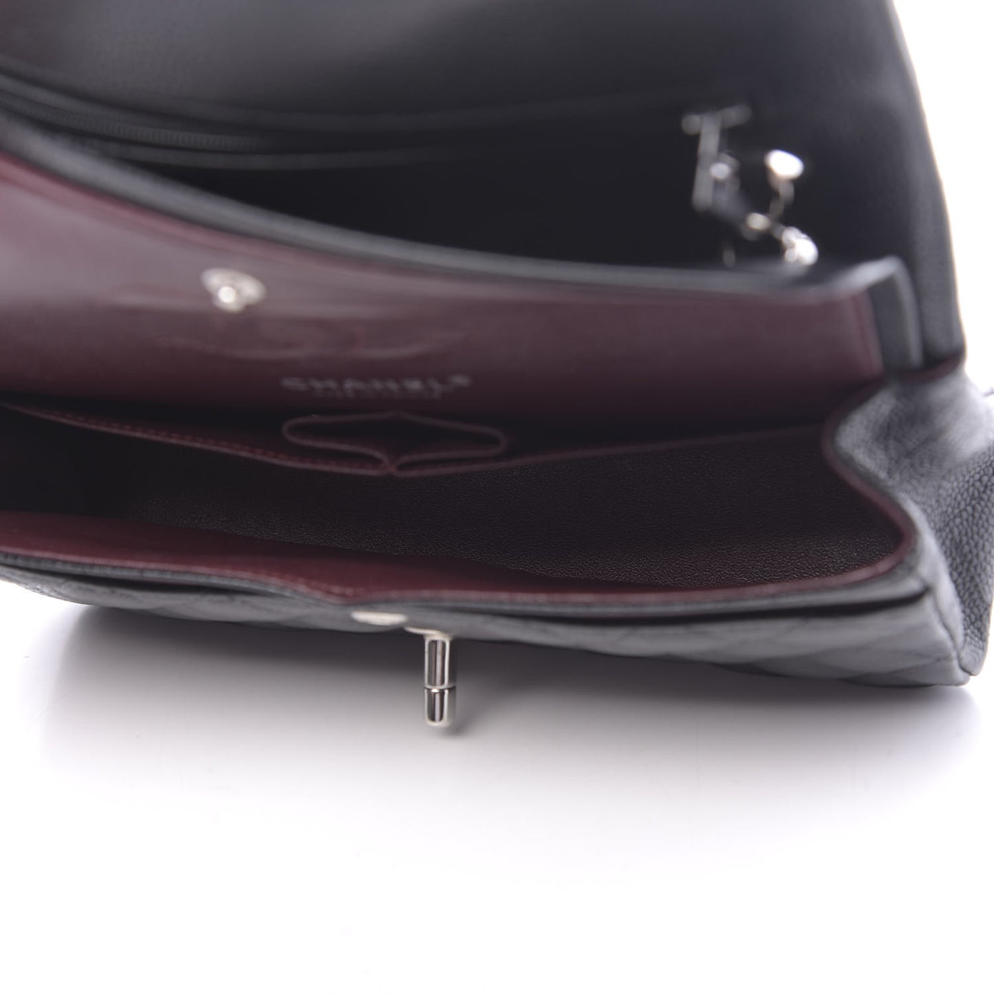 Caviar Quilted Small Double Flap Black