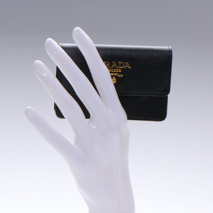 Prada Saffiano Business Card Holder Nero Black 2 of 7