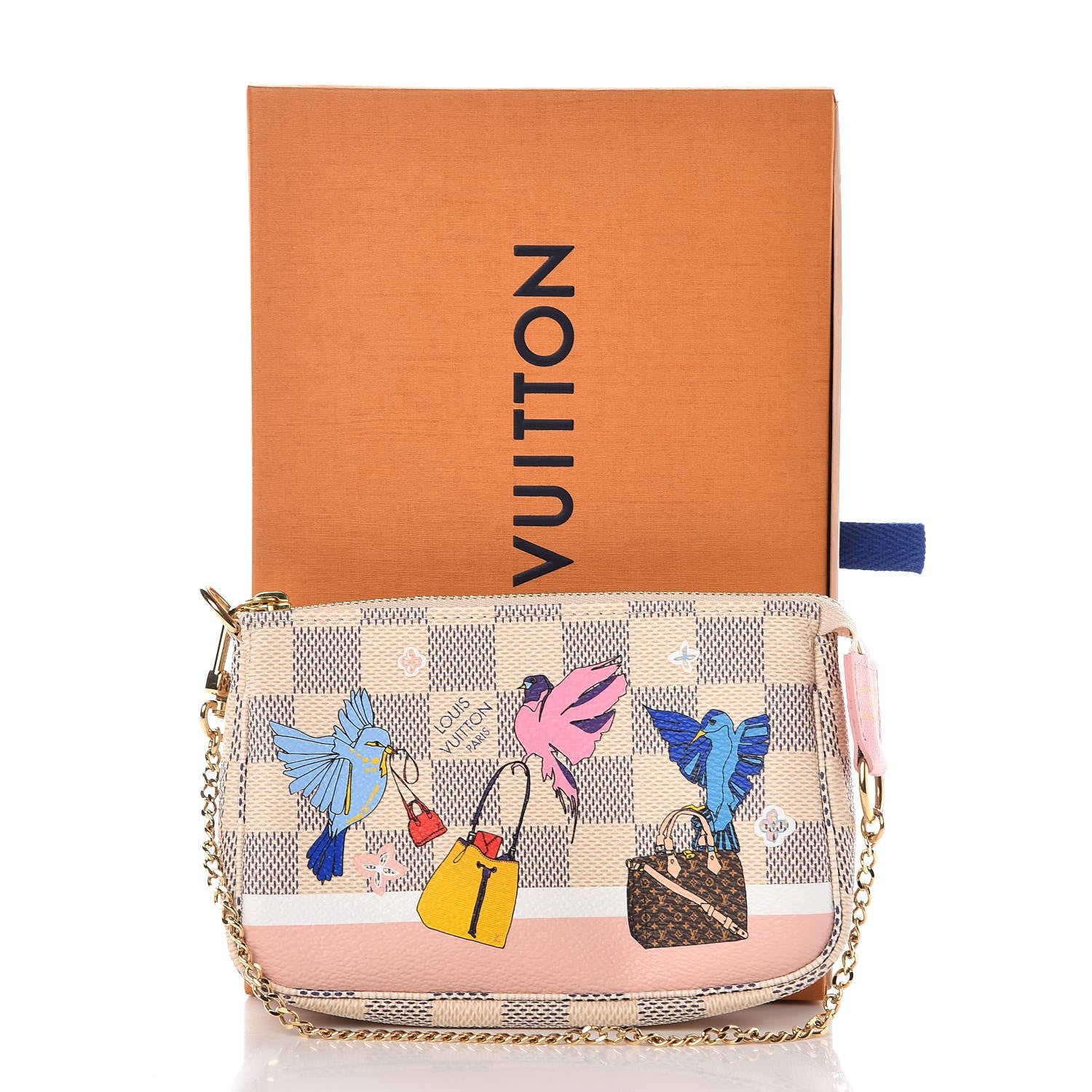 Louis Vuitton Damier Azur 2018 Christmas Animation Mini Pochette Accessories 8 of 8
