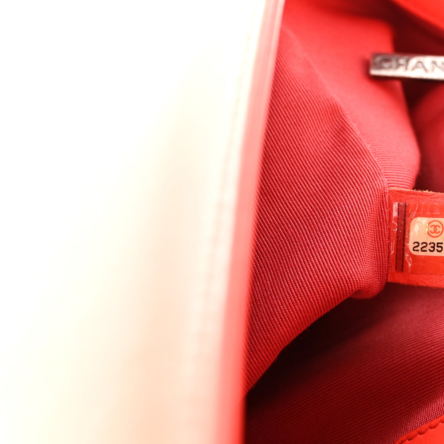 Lambskin Chevron Quilted Medium Boy Flap Orange