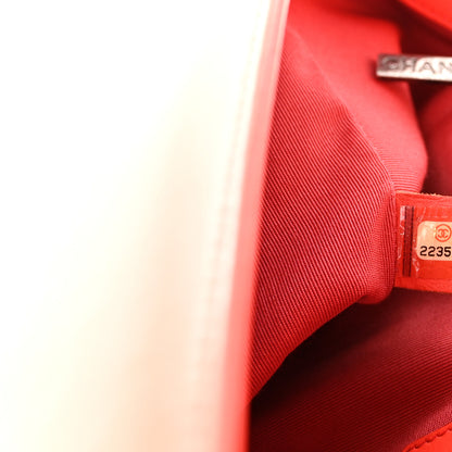 Chanel Lambskin Chevron Quilted Medium Boy Flap Orange 7 of 10