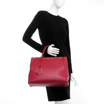 Fendi Vitello Elite Flamingo Regular 2Jours Tote Amarena 3 of 8