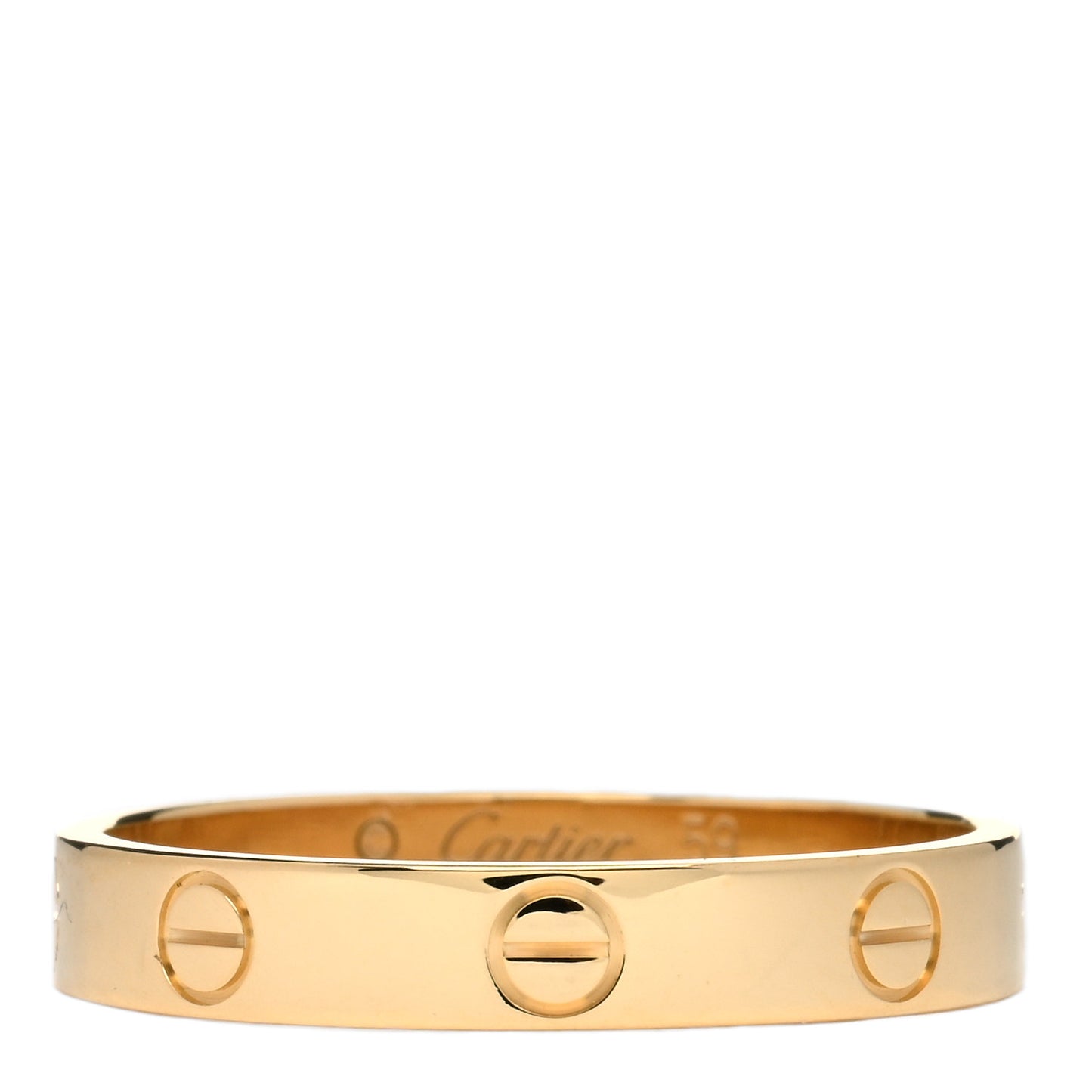 18K Yellow Gold 3.5mm LOVE Wedding Band Ring 59 8.75