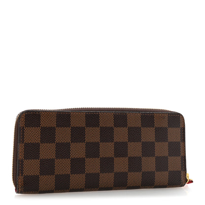 Louis Vuitton Damier Ebene Clemence Wallet Cherry 3 of 10
